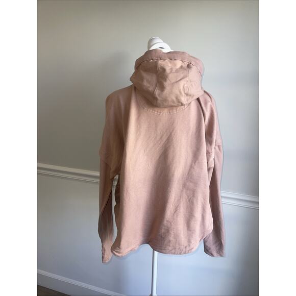 Free People Movement Full Zip Oversize Crop Hoodie Jacket Sweatshirt Sz S FLAW - Picture 3 of 16